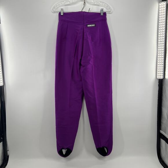 Vintage‎ Obermeyer Ski Pants Women 6* Purple Shiny Iridescent Stirrups Snow 90s - Picture 7 of 13